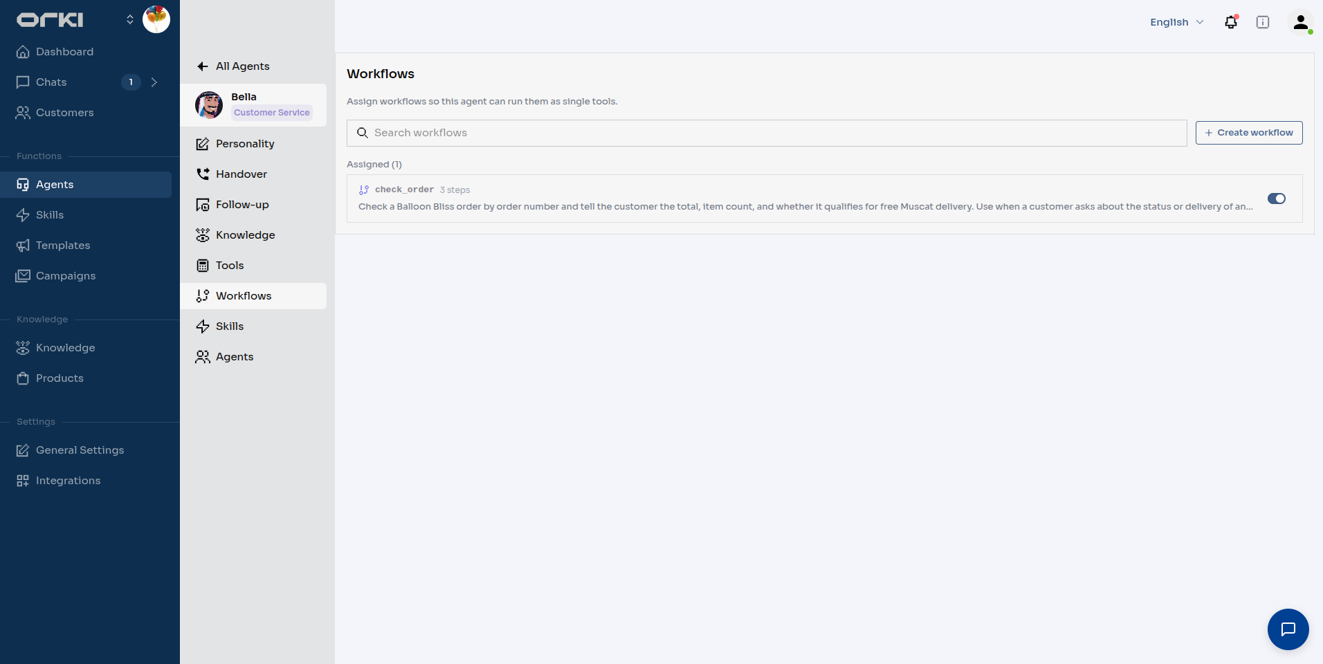 Assigning check_order to Bella