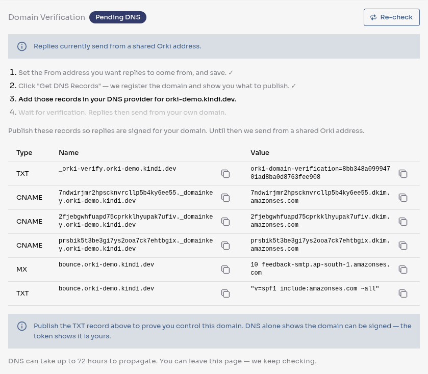 DNS records
